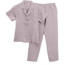 麻　パジャマ　レディース　M Amazon | [RAKUYUME] 麻 パジャマ レディース 100% リネン 春 夏
