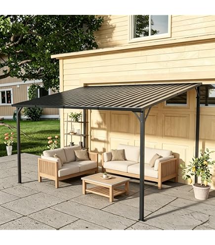 Amazon.co.jp: テラス屋根 ベランダ屋根 ひさし 大型 パーゴラ 雨よけ