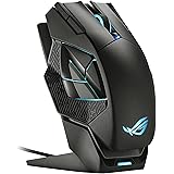 ASUS ROG Spatha X Wireless FPS MMO Gaming Mouse - Magnetic Charging Stand, ROG Push-Fit Swappable Switches, 12 Programmable B