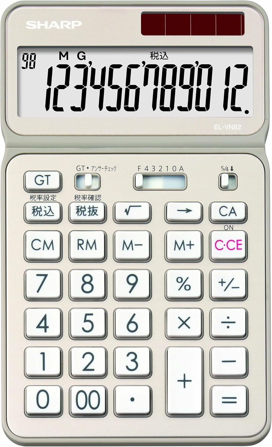 シャープ カラー・デザイン電卓 EL-VN82-NX ゴールド系 プレミアムモデル