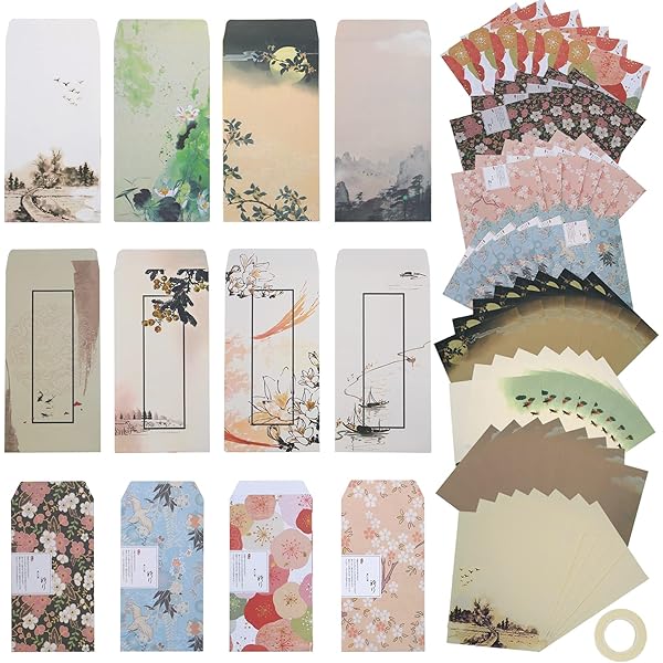 Amazon レターセット 封筒30枚 便箋40枚 30種類の封筒飾り 手紙セット おしゃれ レトロ かわいい アンティーク調手紙 挨拶状 メッセージカード 誕生日の願い 結婚式 ビジネス 招待状 お祝い手紙 お礼状用 レターセット 文房具 オフィス用品