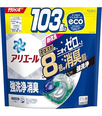 Amazon | アリエール 洗濯洗剤 ジェルボール4D 部屋干し 詰め替え 103