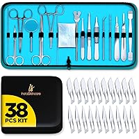 20 Pcs Advanced Biology Lab Anatomy Medical Student Dissecting Dissection Kit Set With Scalpel Knife Handle Blades