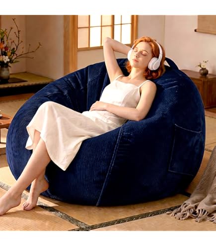 クッション(非売品　樽型) Amazon.co.jp: Lovikon ビーズクッション 特大 100*80cm 一人掛け