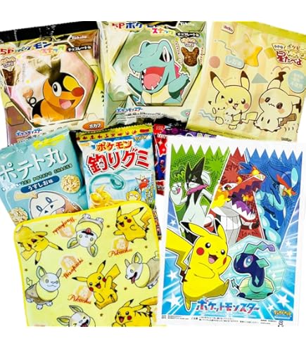 Amazon | 宝箱入り！ 今だけおまけ付き！ ポケモン お菓子 6種類 合計6