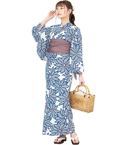 Amazon.co.jp: dita 浴衣 湊色の燦々しらべ 花柄 2023 浴衣5点セット