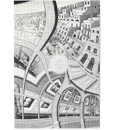 Amazon | 500ピース ジグソーパズル M.C.Escher 上昇と下降(1960