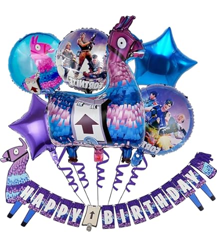 Fortnite Decorations Video Game On Theme Party Decorations Set Happy Birthday Birthday Balloons Banner