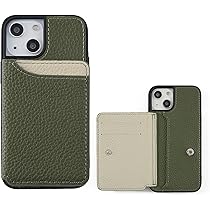 Amazon | HanaRo iPhone13 ダークグリーン×アイボリー バイ