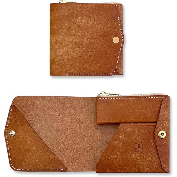 Amazon | [moku] 小さく薄い財布Saku ver.2(pueblo-cognac) ユニ