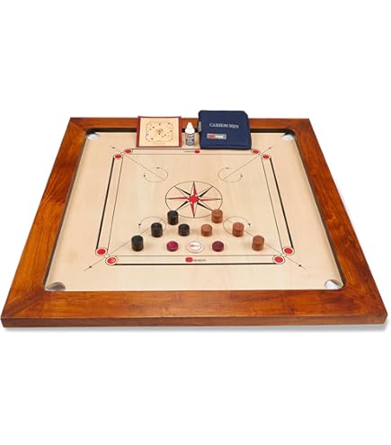 Amazon.co.jp: Surco Vintage-K Carrom Board with Coins and