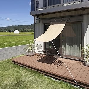 タカショー クールシェード ベージュ 1×2m 【2年間の安心保証】