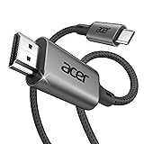 Acer USB Type-C HDMI ケーブル 【4K@60Hz 映像出力】 HDMI 変換ケーブル Thunderbolt 4/3 対応 1.8M