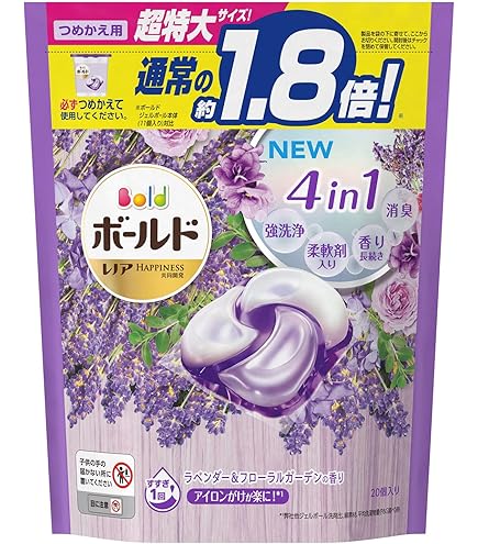 ボールド ジェルボール ホワイトラベンダーの香り 86個入り×6袋　計516個 Amazon | ボールド ジェルボール4D ラベンダー&フローラルガーデン 詰