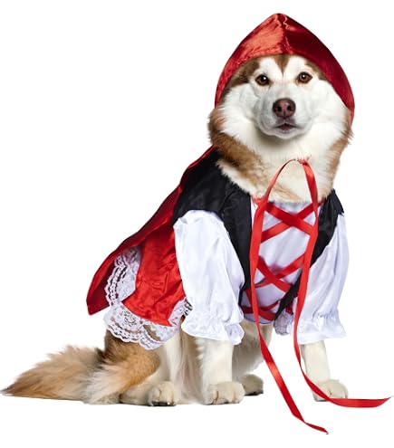 Sweetude 4 Pieces Old Lady Costume for Dog Grandma Dogs Costume with Pink  Floral Dog Dress Old Lady Pets Wig Funny Dog Cat Retro Sunglasses Lace  Sunbonnet for Halloween Riding Hood Pet