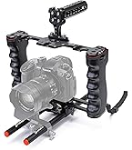 Zeadio カメラ・スマホスタビライザー、ポータブルハンドルグリップ ハンドヘルドビデオリグ（RGBビデオライト＆マイク付属）全カメラ・ Amazon | Zeadio スマートフォンカメラスタビライザー、ポータブル