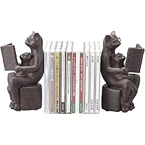 Takahashi cat　ブックスエンド Amazon.co.jp: 1猫装飾ブックエンド鋳鉄ブックエンド