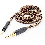ヘッドホン ケーブル 交換用 リケーブル 全長 1.2m プラグ 3.5mm⇔2.5mm （ロック付き特殊プラグ） HD599 HD598シリーズ や ATH-M50x などに使用可能 ブラウン