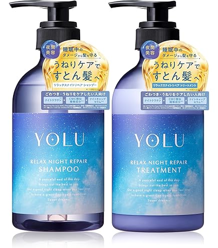 Amazon.co.jp: YOLU Shampoo Treatment Set, Relax Night Repair : Beauty