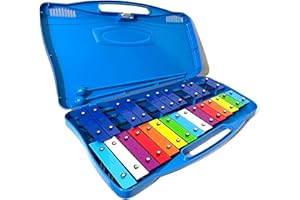 Flatland 鉄琴 25音 楽器 グロッケン スタンド付き マレット付き 打楽器 教育用 リトミック パーカッション 持ち運び便利