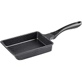 パール金属 フライパン 玉子焼き器 13×18cm ガス火専用 ブラック ダイキャスト メガストーン コーティング 耐摩耗性試験100万回クリア 驚異の強さ HB-4606