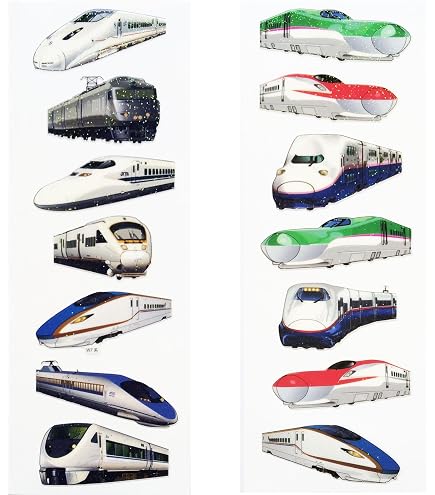 Amazon.co.jp: 電車 鉄道 シール 【新旧鉄道車両シリーズ】 キラキラ