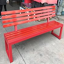 赤い金属製屋外ベンチ 81w+HJvgmfL._AC_UL210_SR210,