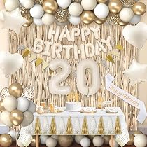 Ballonbanner "Kissing My Teens Goodbye" – Gold & Rot, Für 20. Geburtstag, Partydekoration