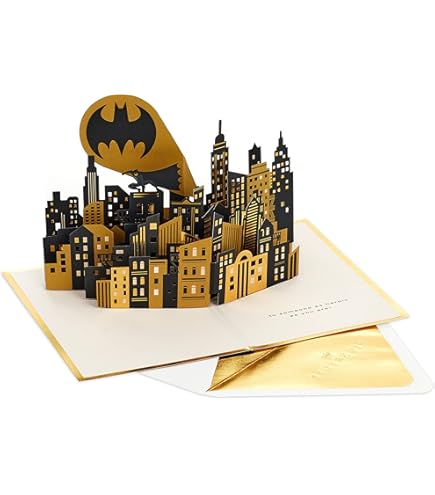 Jonny Javelin Biglietto Auguri 6 Anni Batman - Con Lamina Argentata E Glitter - 13,3x18,4 Cm