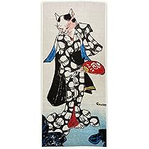 柿渋染めもんぺ【猫a】歌川国芳 浮世絵手ぬぐい ハンドメイド ワイドパンツ 柿渋染めもんぺ【猫a】歌川国芳 浮世絵手ぬぐい ハンドメイド