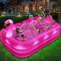 プール 特大 水遊び 日よけ付き ファミリープール 子供 室外 ピンク 特大 ビニールプール 大型 プール おもちゃ ゲーム 水遊び