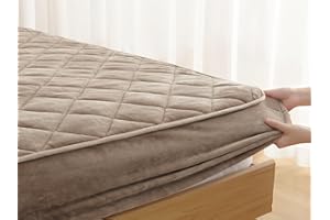 クモリ(Kumori) あったか パッド一体型ボックスシーツ シングル フランネル 極暖 吸湿発熱 秋冬用 ボックスシーツ 丸洗いOK 抗菌防臭 一枚2役 テイジン中綿使用 敷きパッド ベッドパッド シングル・100X200cm グレージュ