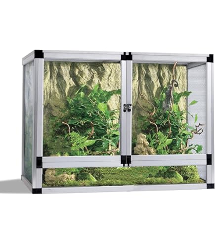 Amazon | 爬虫類ビバリウム給餌ボックス昆虫繁殖通気性メッシュ