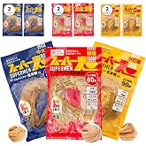 【超早ゆで60秒&90秒★よくばりMIXセット】スーパー麺 細麺・中太麺・平打麺 6食セット（各2食 合計6食）グルテンフリー 米粉麺 パスタ そば ラーメン うどん (玄米麺 無添加 国産原料100%）アレルゲンフリー レンチン 早ゆで ヴィーガン