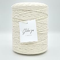 【マスカット】マクラメ編み　ソノラサンライズ他 Stella Sea Fibers】3.5mm モカ 100m 約250g 1本撚り