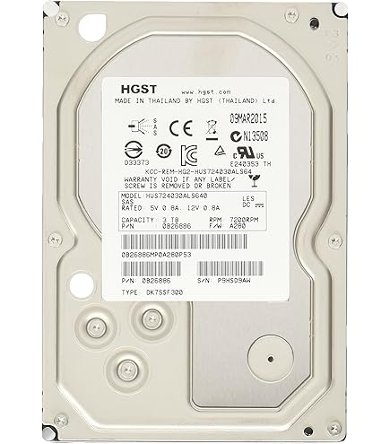 外付けハードディスク・ドライブ HGST HUS726040ALA614 4TB HDD 010202 Amazon | HGST Ultrastar HUS726040ALA614 (0F23102) 4TB 7200RPM