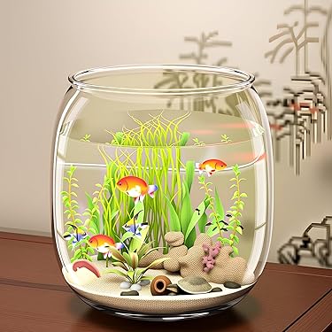 LEO レオタカオカ製 F-363 クリア グラスボール 金魚鉢