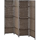 [山善] パーテーション 衝立 4連 幅161×奥行2×高さ148cm 軽量 コンパクト収納 完成品 ダークブラウン DSSCR-4(DBR) テレワーク 飲食店