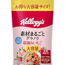 ケロッグの素材まるごとグラノーラ　朝摘みいちご　×24袋セット Amazon.co.jp: ケロッグ 素材まるごとグラノラ 朝摘みいちご 大容量