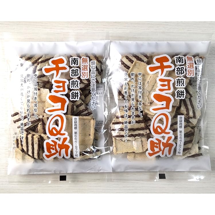 無選別 南部煎餅 チョコＱ助 割れ煎餅 80g  ✖️４７袋セット♬*゜ Amazon.co.jp: 無選別 南部煎餅チョコQ助 1袋 : 食品・飲料・お酒
