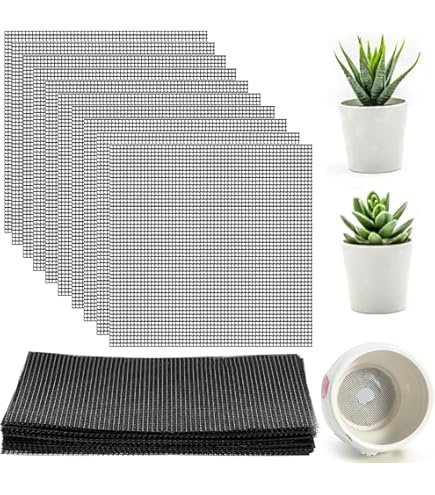 ✨新品✨　渡辺泰 底鉢ネット 15×25cm 3枚入 園芸　ブラック　害虫防止 Amazon | 渡辺泰 底鉢ネット 15×25cm 3枚入 | 鉢底ネット