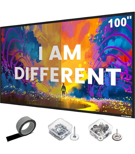 Amazon | SilverMagicの高ゲインプロジェクタースクリーン - 固定
