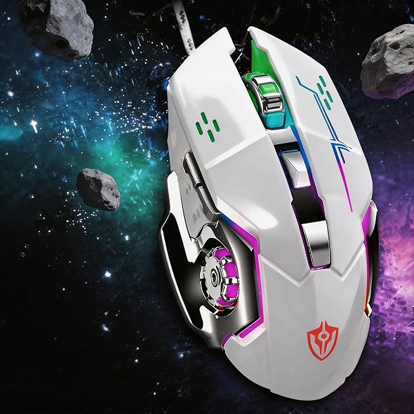 Wired RGB Gaming Mouse, Ergonomic Mechanical USB Mouse for PC Gamers - 1