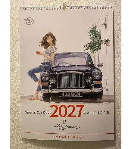 Amazon | Sportscar Days 2025 by Bow。 | カレンダー | 文房具
