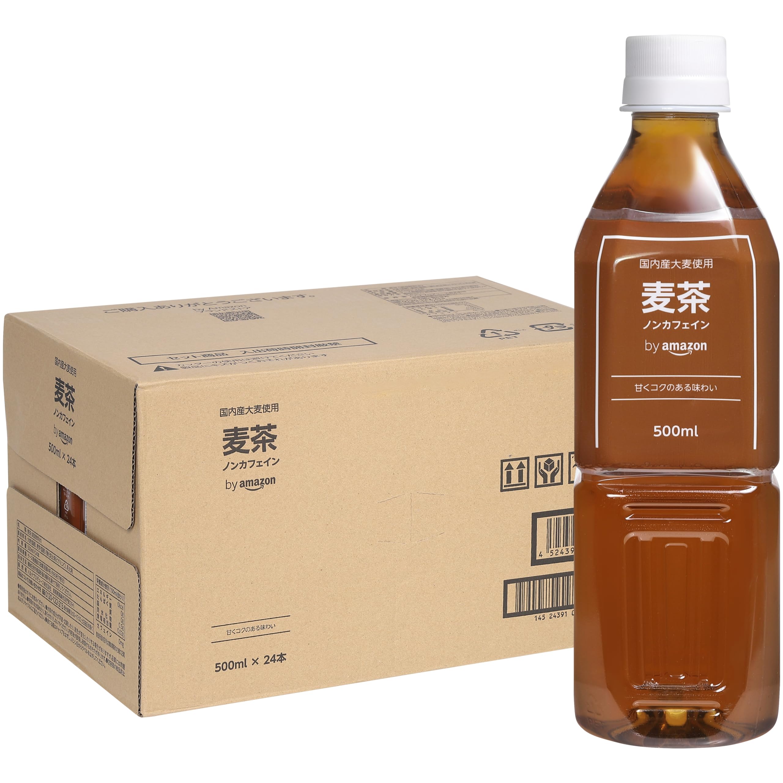 【タイムセール】【1,273円（定期便1,209円）】 by Amazon 国内産大麦使用 麦茶 500ml×24本