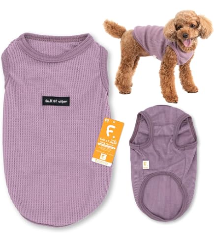 Amazon | 大型犬 ハート刺しゅう ふわもこ ボア タンクトップ 抜け毛