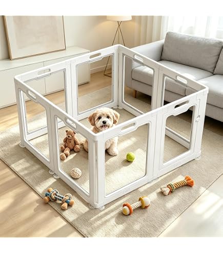 Amazon | Wanyanya（わにゃにゃ）ペットサークル 折りたたみ 透明