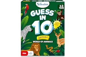Skillmatics Guess in 10 Junior Animals, Gifts for Kids, Boys, Girls Who Love Board Games, Card Games, Educational Toys, Travel Game for Ages 3, 4, 5, 6