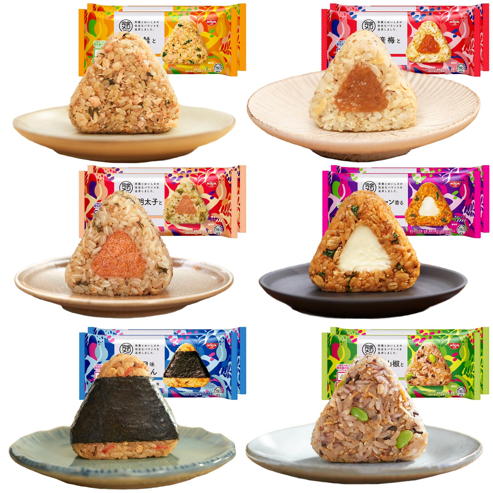 【57%OFF】【3,980円】 日清食品 完全メシDELI 冷凍おにぎり 各2袋（3個入）×6種お試しセット 【送料無料】