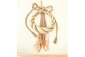 NEKOMI 正月飾り しめ飾り【雅シリーズ】ハンドメイドしめ縄 (雲流稲穂)